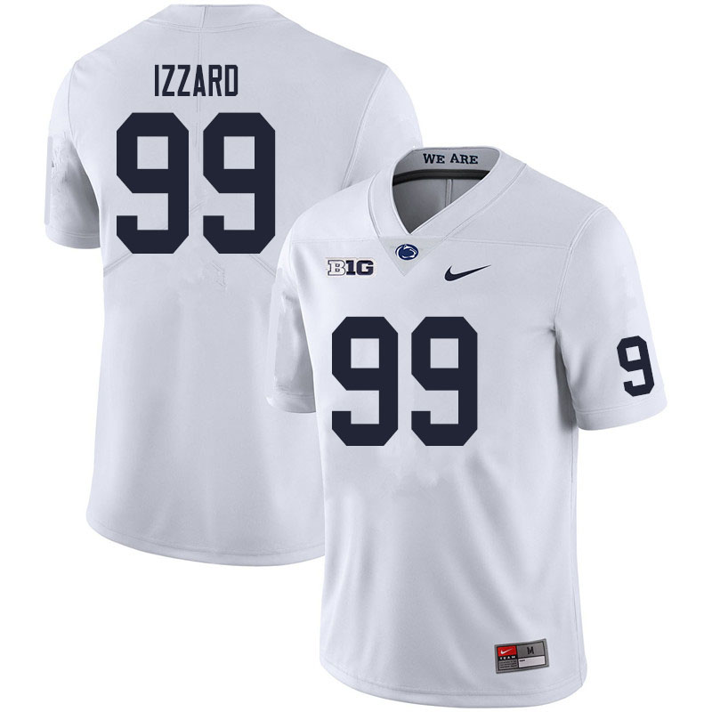 NCAA Nike Men's Penn State Nittany Lions Coziah Izzard #99 College Football Authentic White Stitched Jersey ESG2498JQ